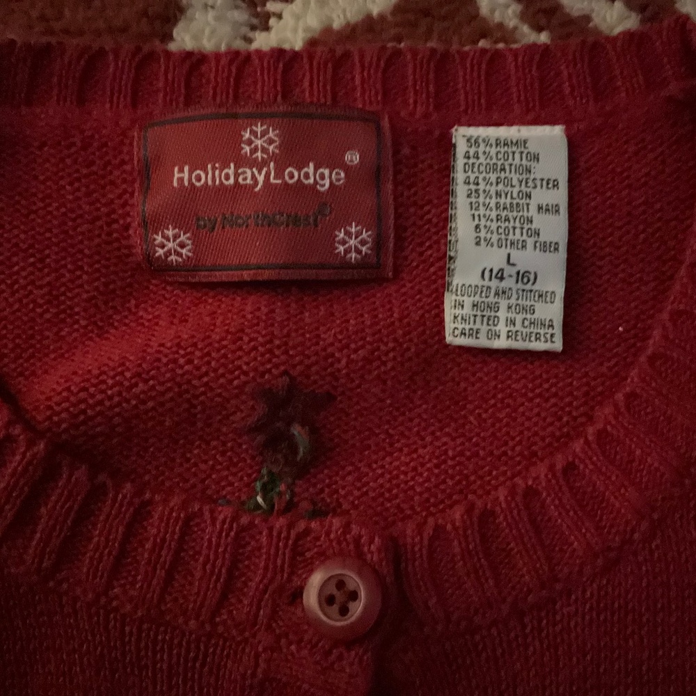 Fun and Whimsical, vintage Christmas Tree Cardigan - Picture 9 of 12